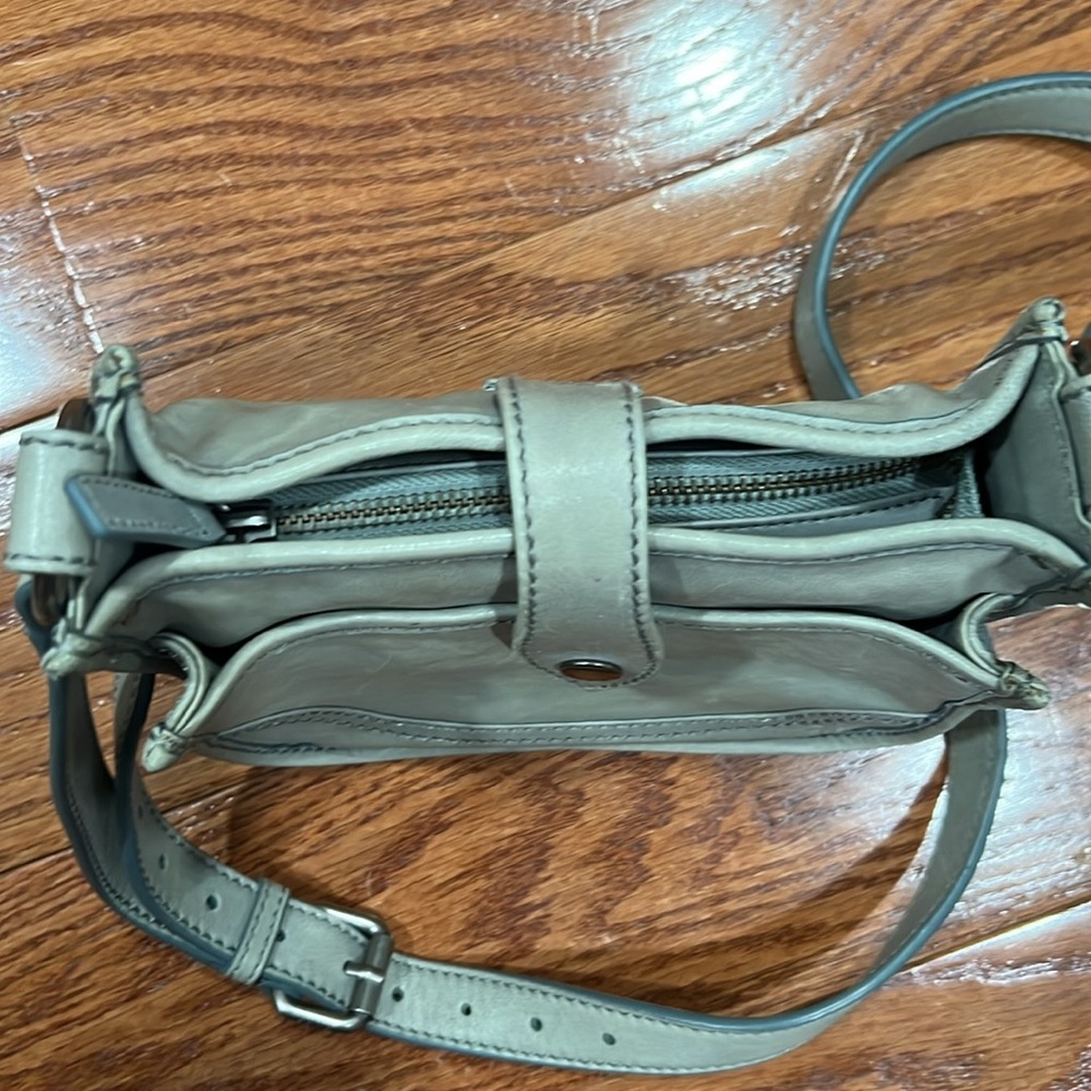 FRYE Madison North South Leather Mini Crossbody Bag Sky Blue - Picture 10 of 10